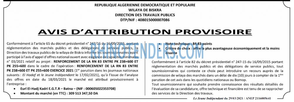 Jeune Independant