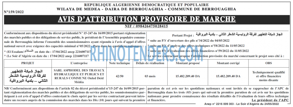 LE SOIR D'ALGERIE