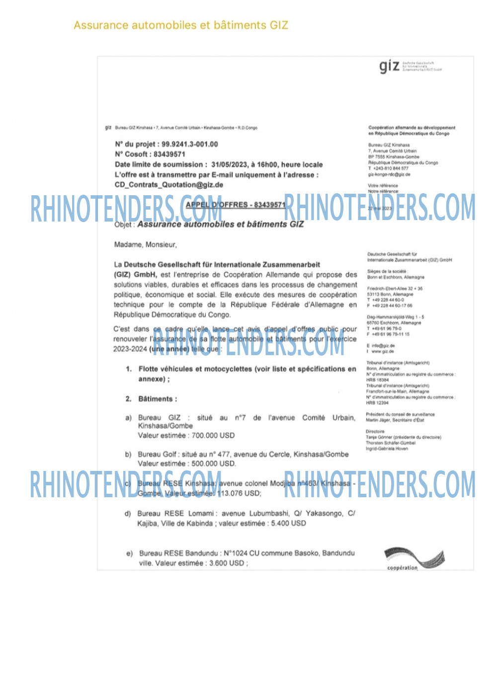 Rhinotenders