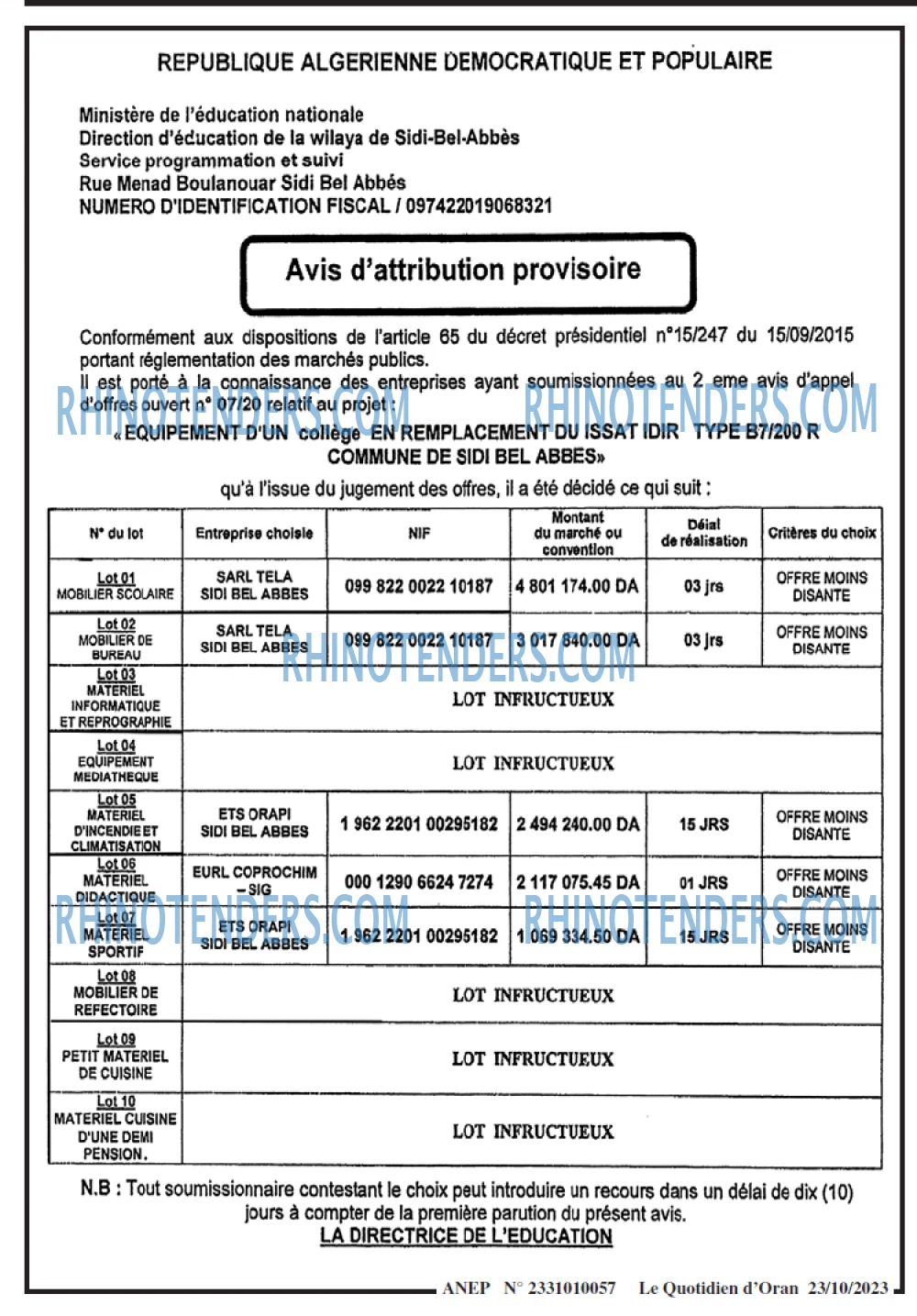 Le Quotidien d'Oran