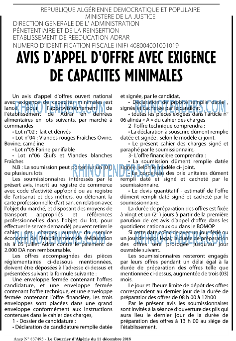 Le Courrier d'Algerie