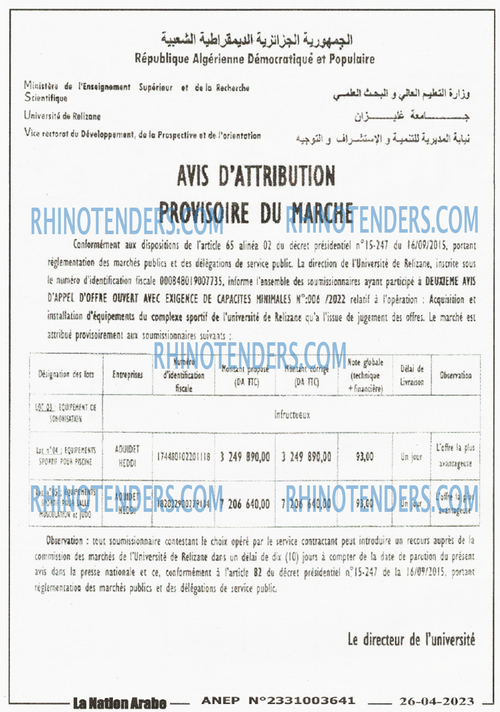 LA NATION ARABE