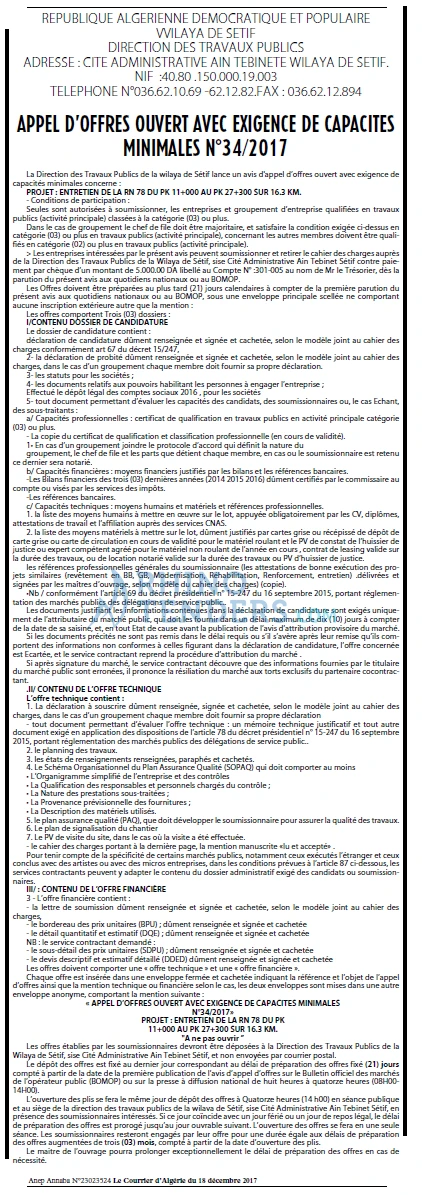 Le Courrier d'Algerie