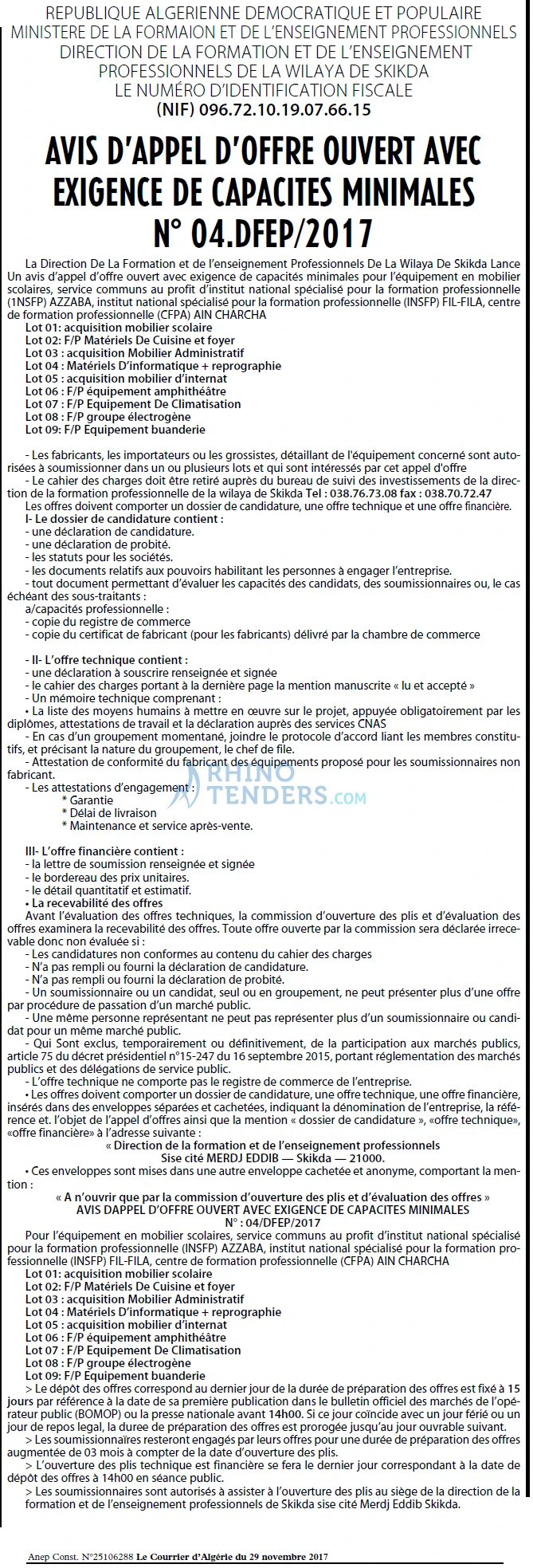 Le Courrier d'Algerie