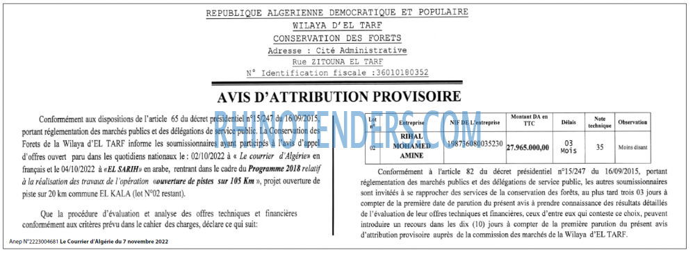 Le Courrier d'Algerie
