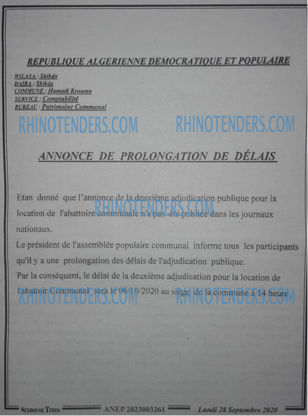 SEYBOUSSE TIMES
