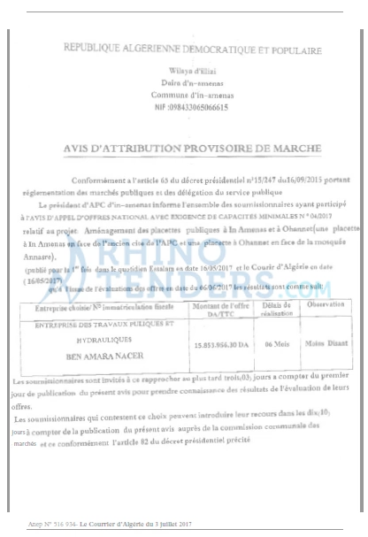 Le Courrier d'Algerie