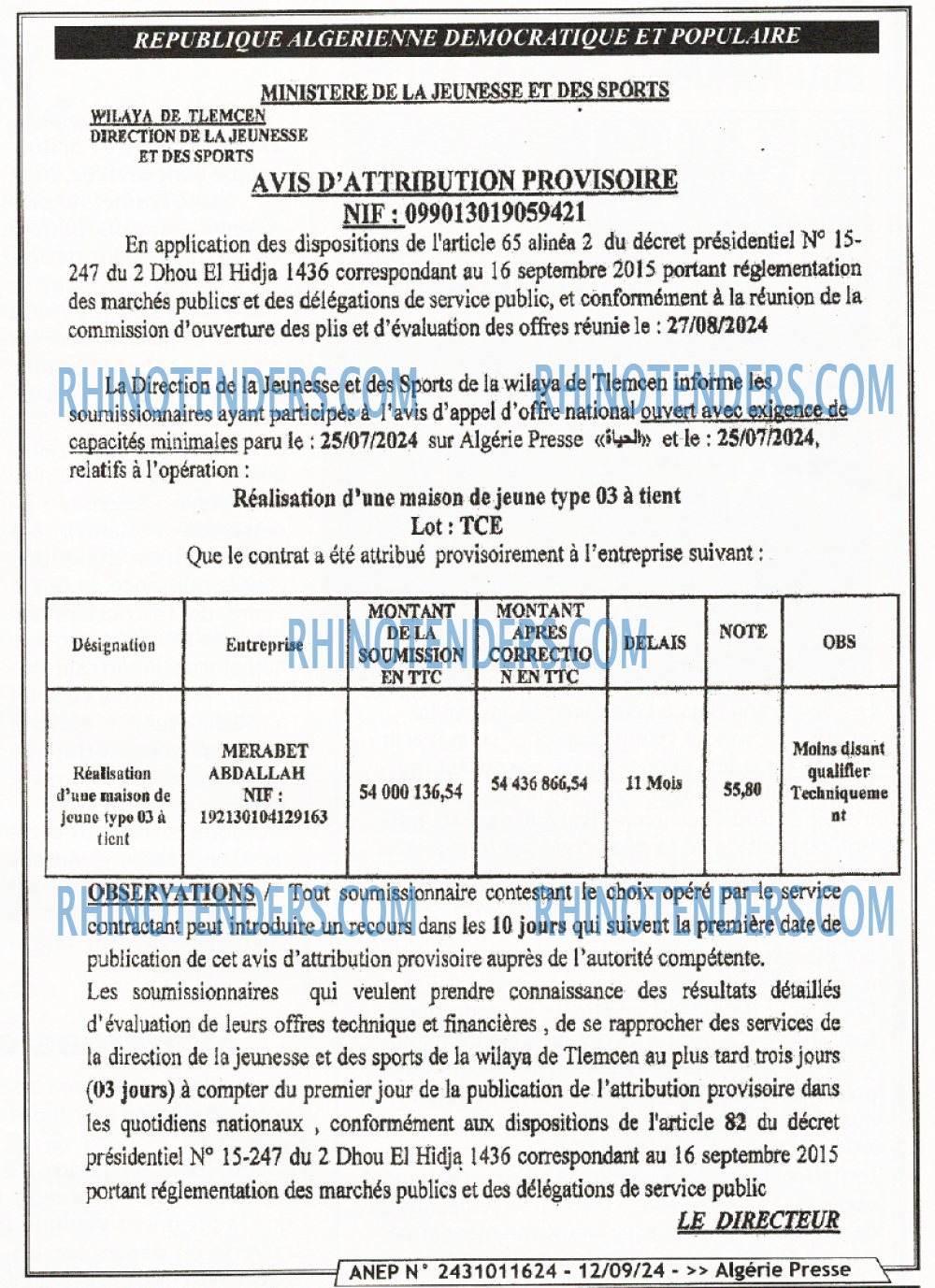 ALGERIE PRESSE