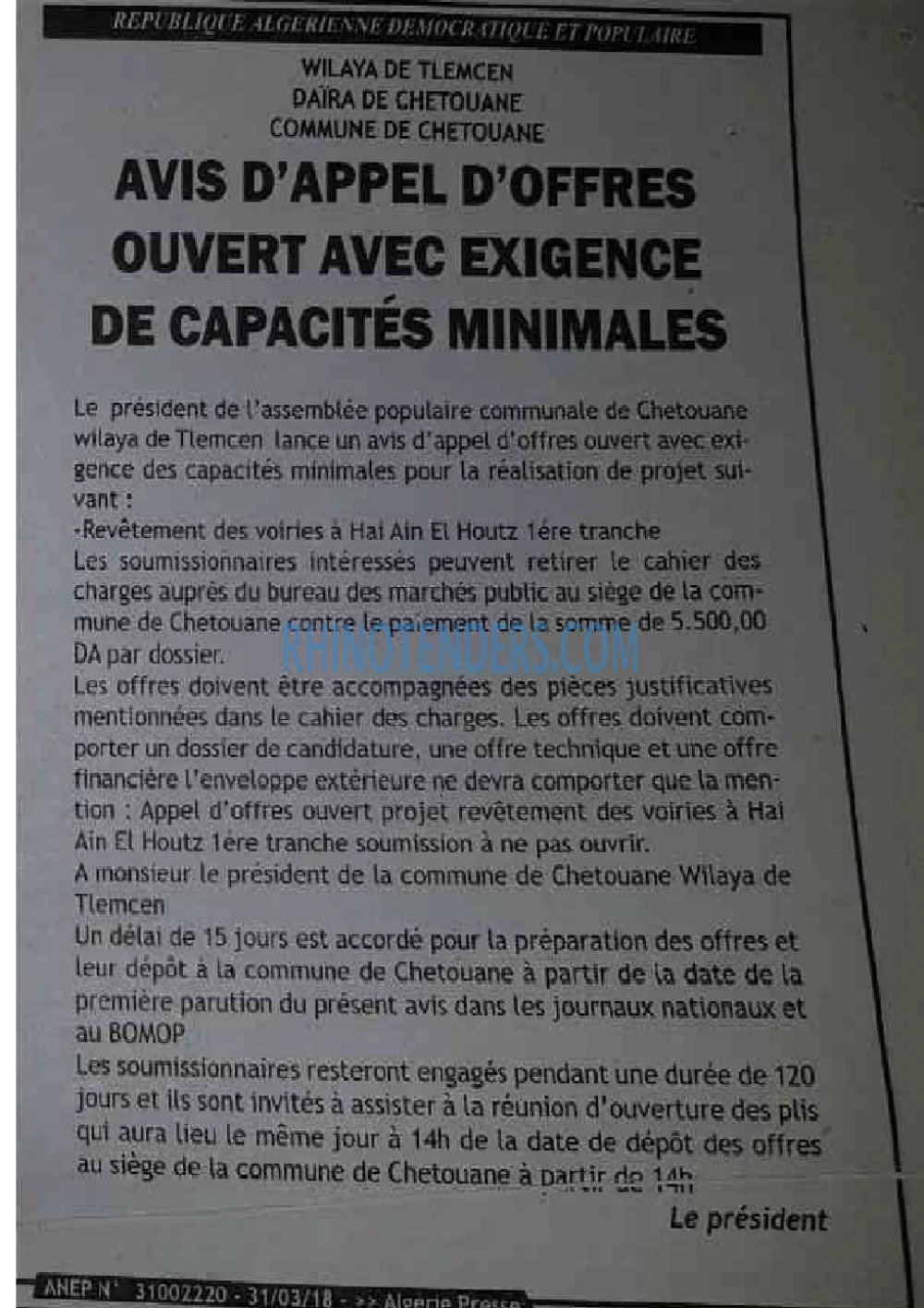 ALGERIE PRESSE