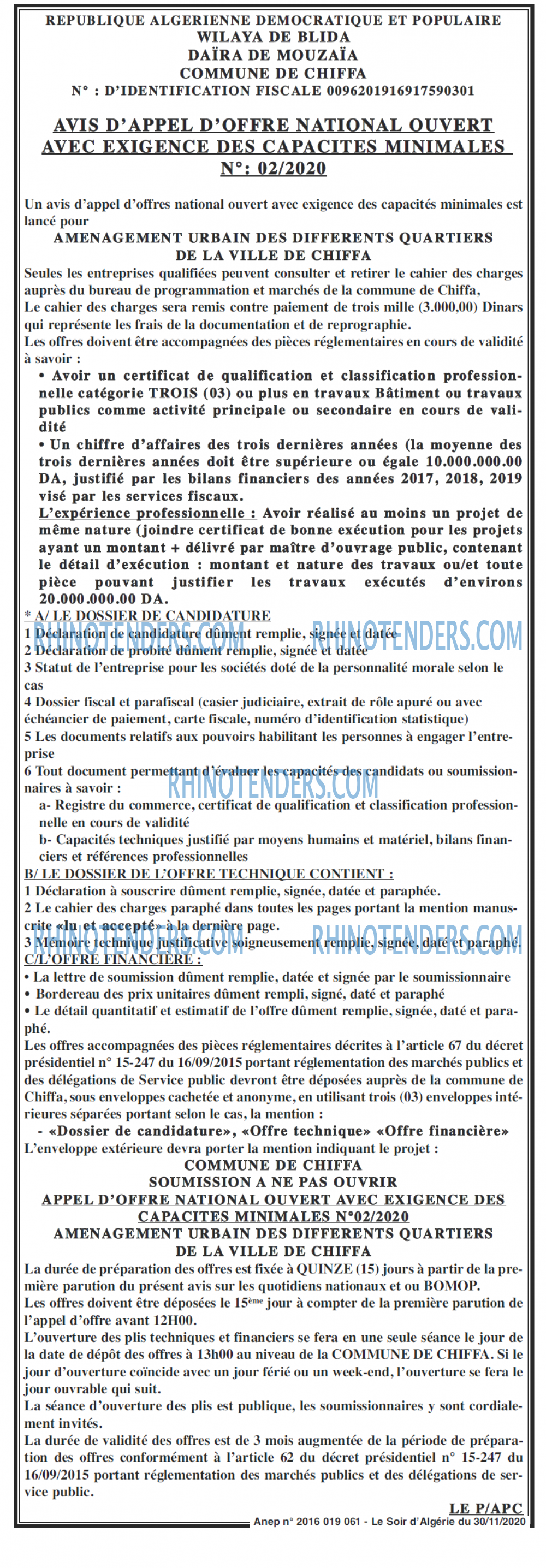 LE SOIR D'ALGERIE