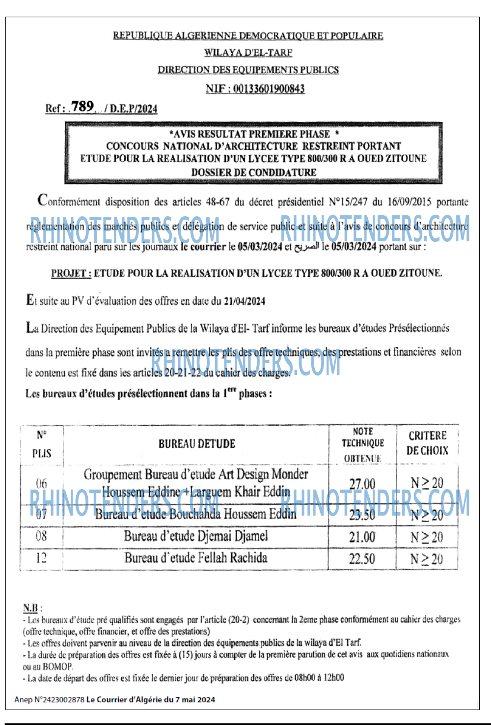 Le Courrier d'Algerie