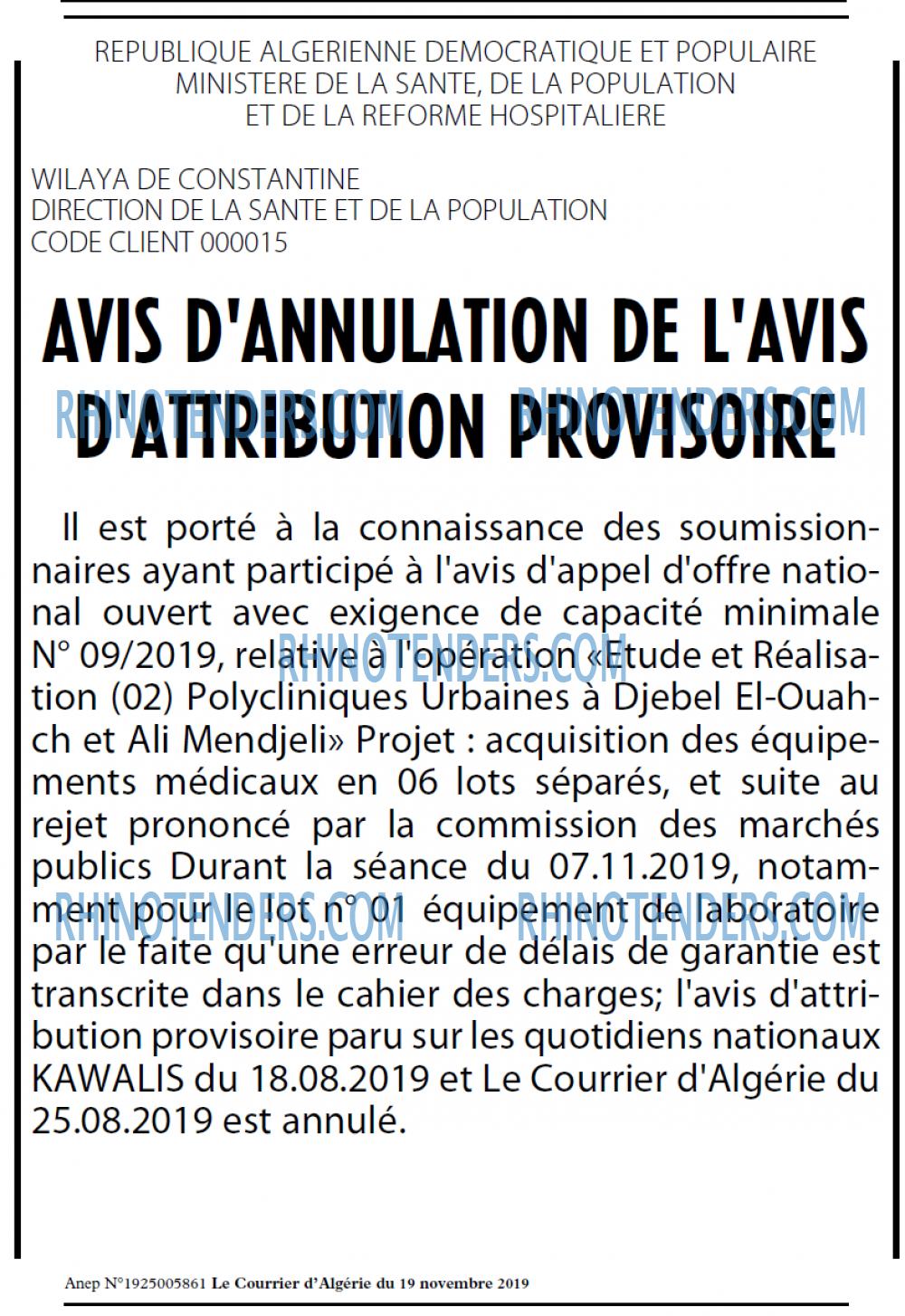 Le Courrier d'Algerie