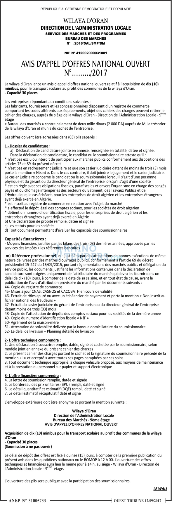 ouest TRIBUNE