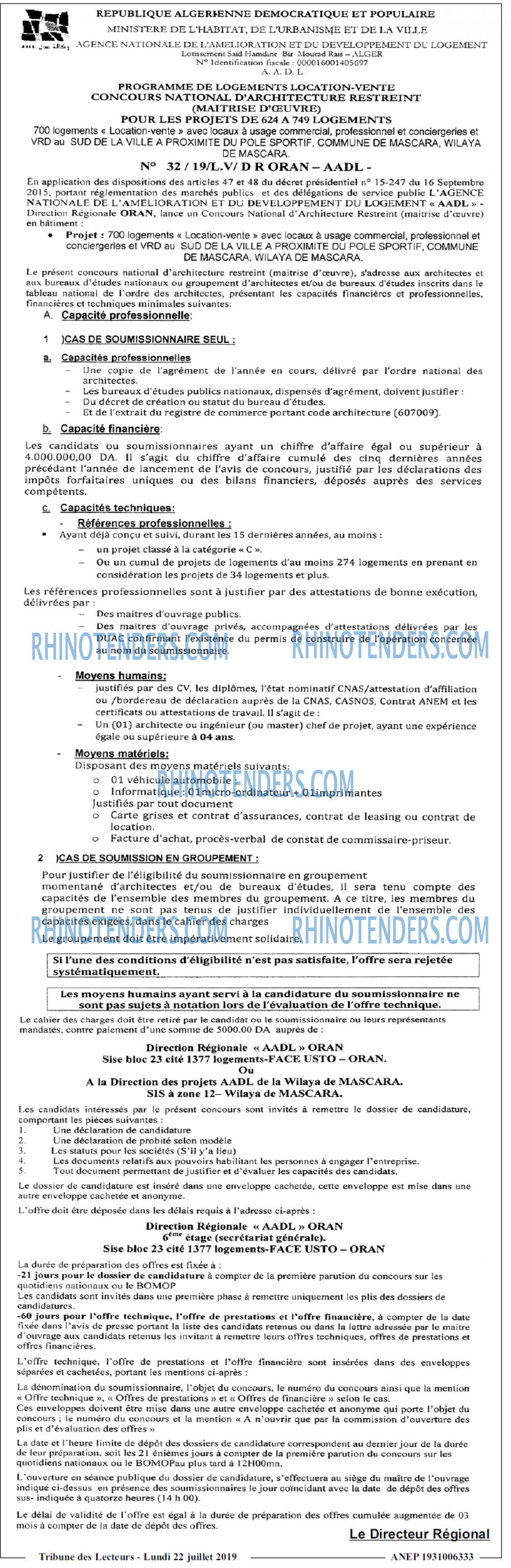 TRIBUNE DES LECTEURS
