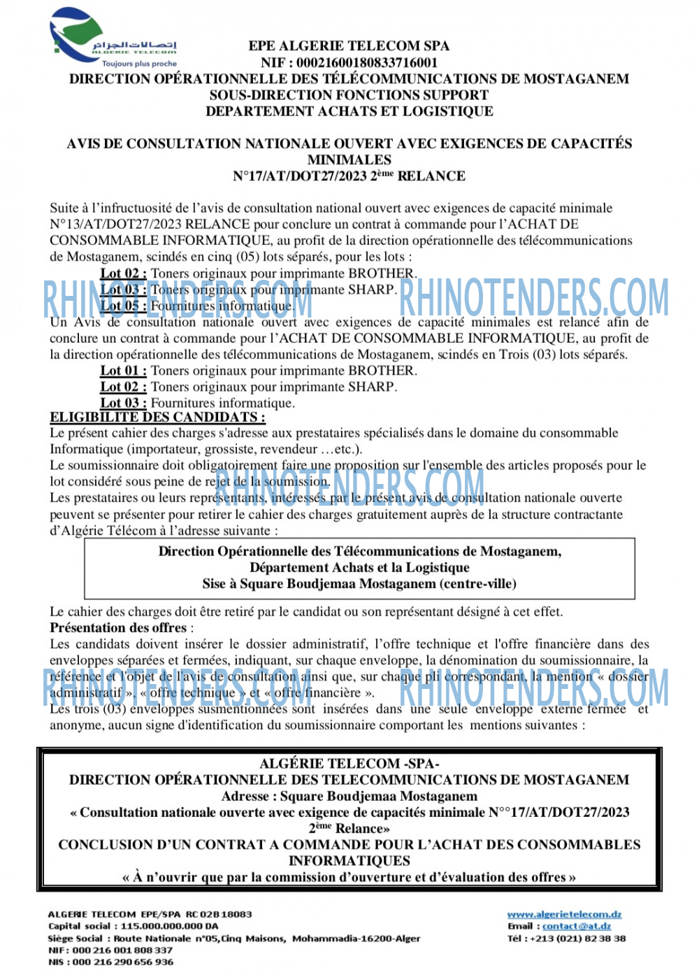 Rhinotenders
