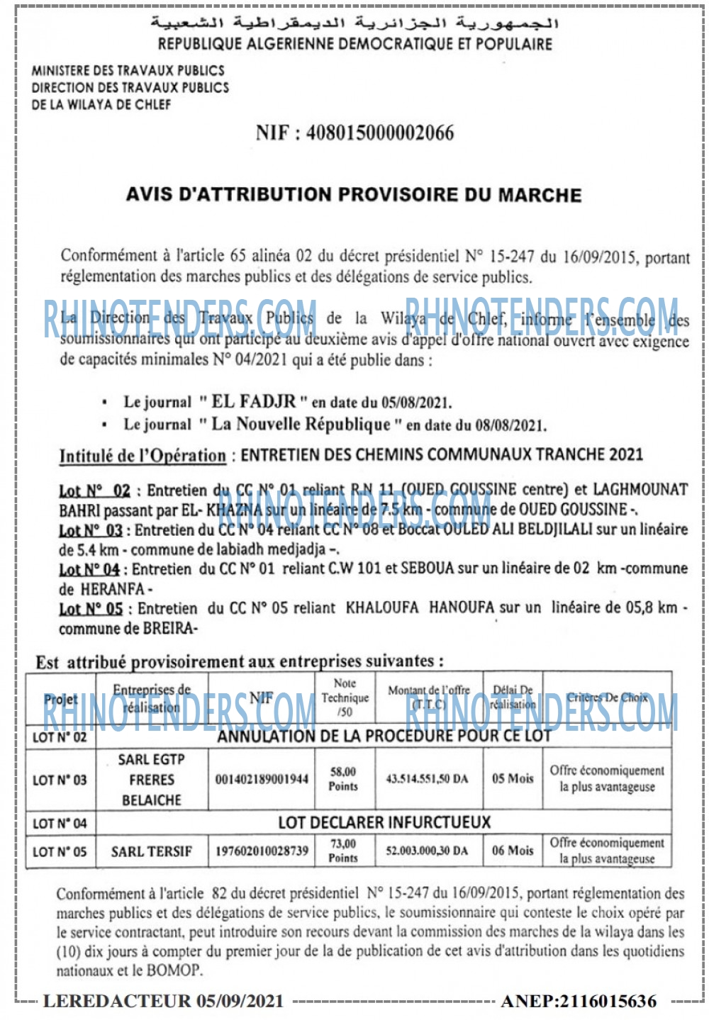 LE REDACTEUR