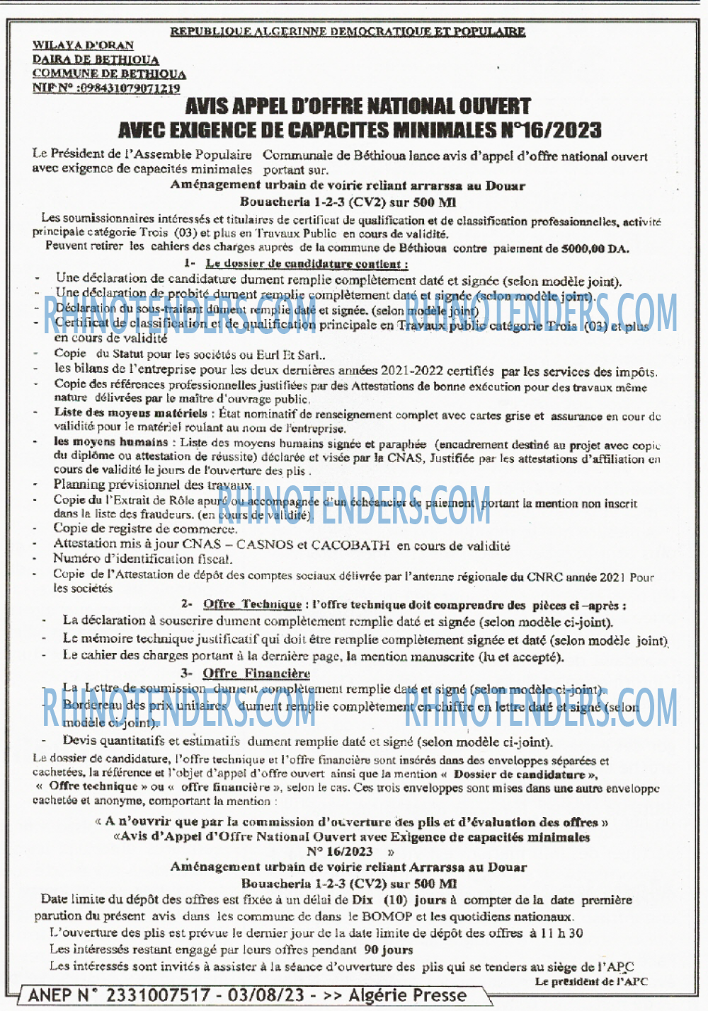 ALGERIE PRESSE