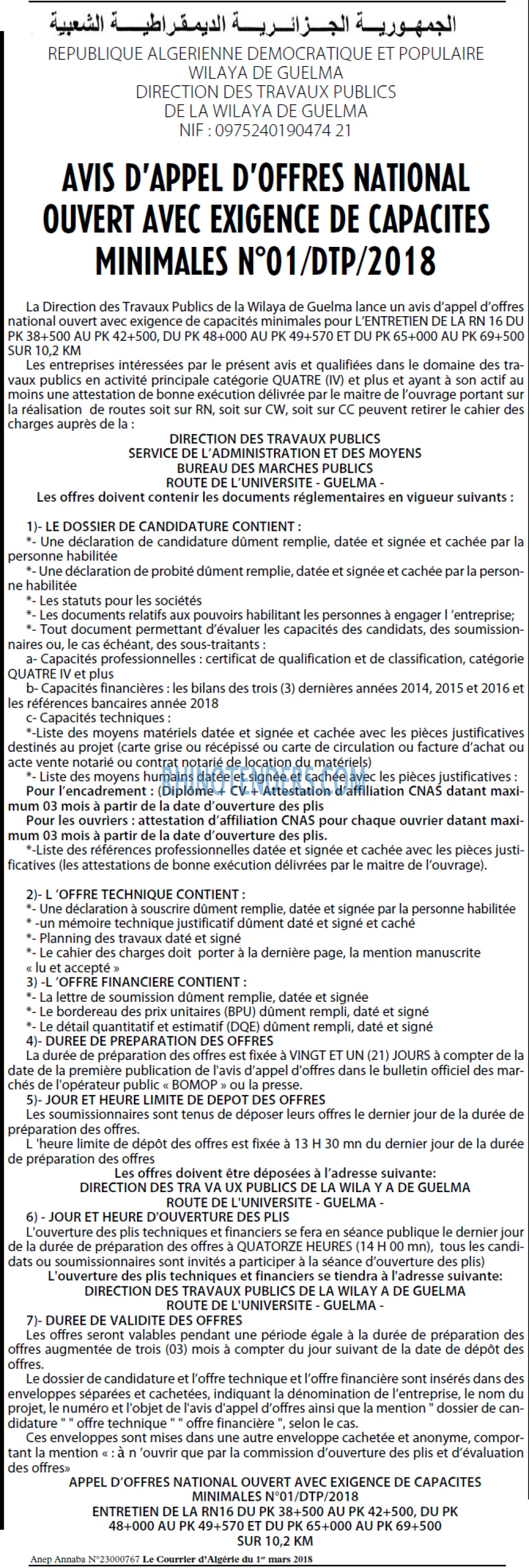 Le Courrier d'Algerie