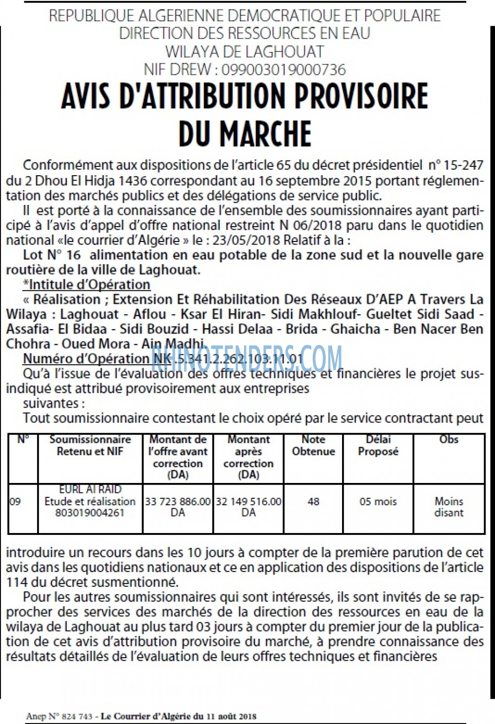 Le Courrier d'Algerie