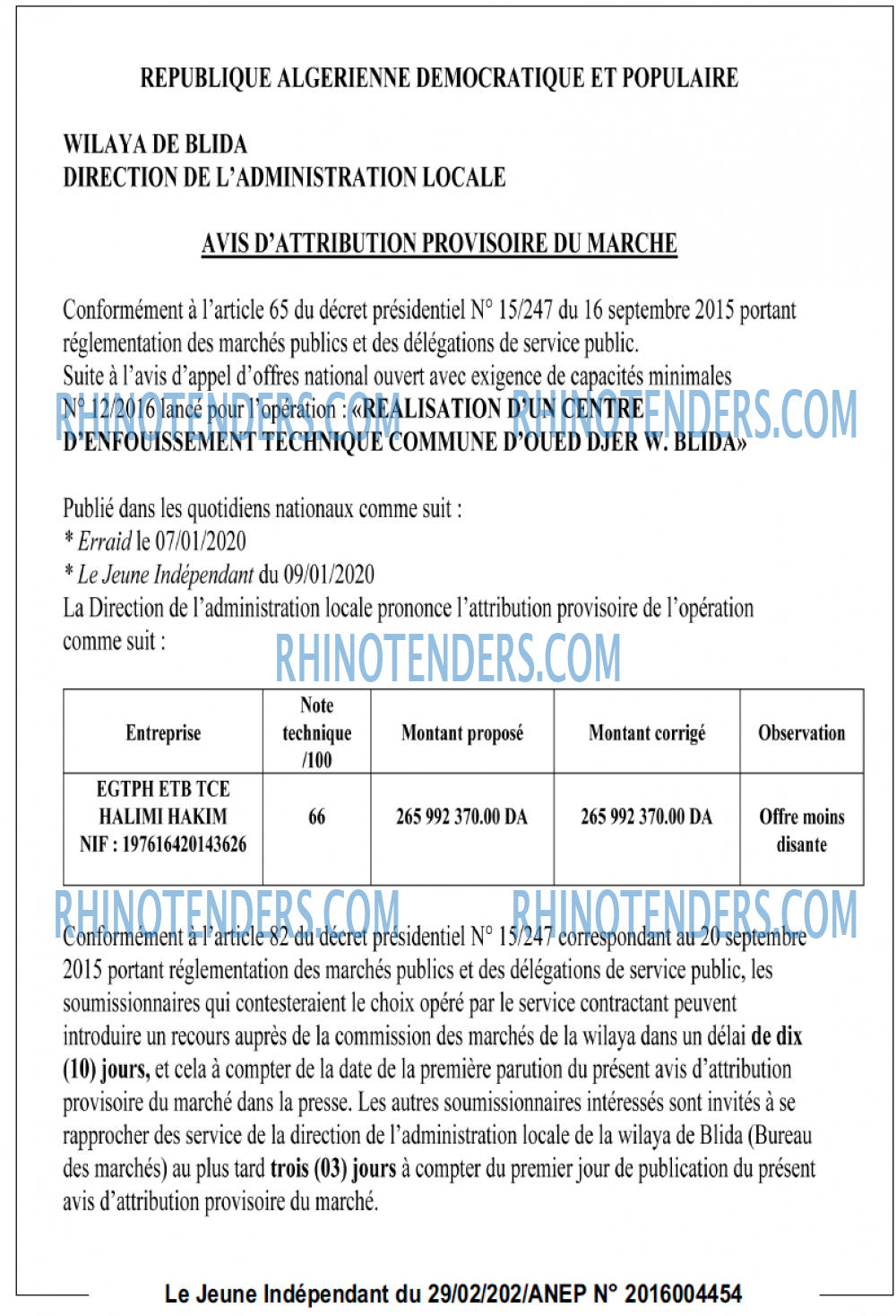 Jeune Independant