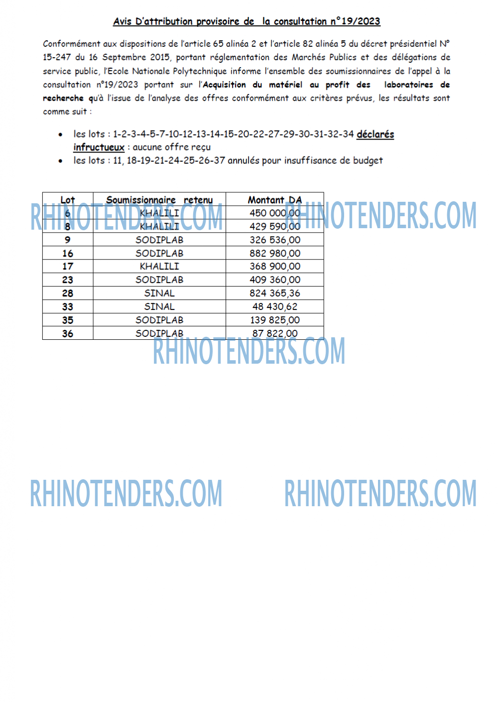 Rhinotenders