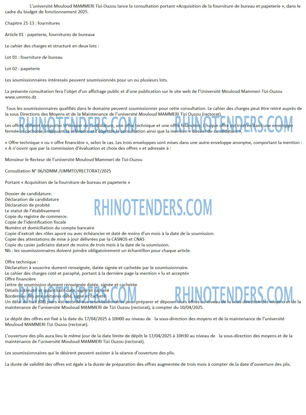 Rhinotenders