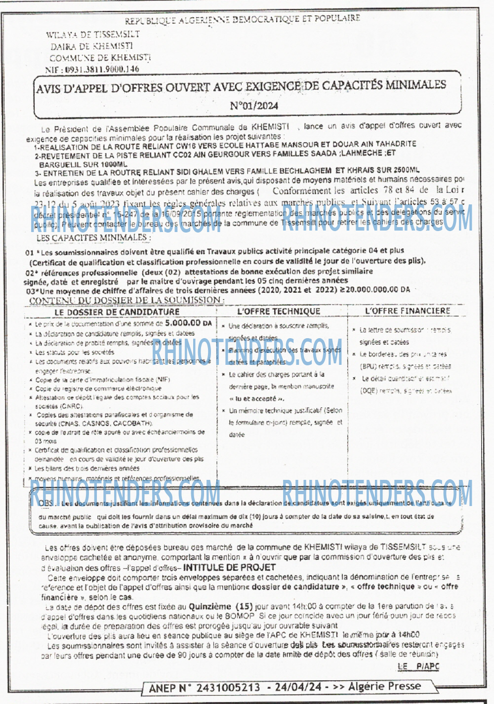 ALGERIE PRESSE