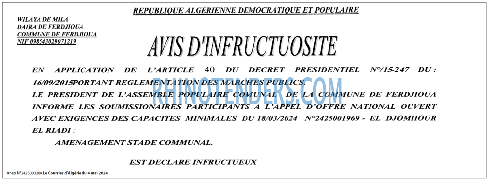 Le Courrier d'Algerie