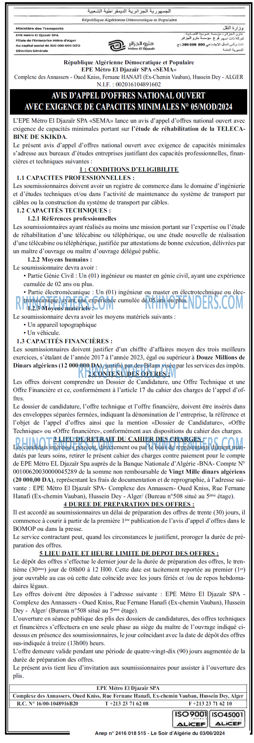 LE SOIR D'ALGERIE