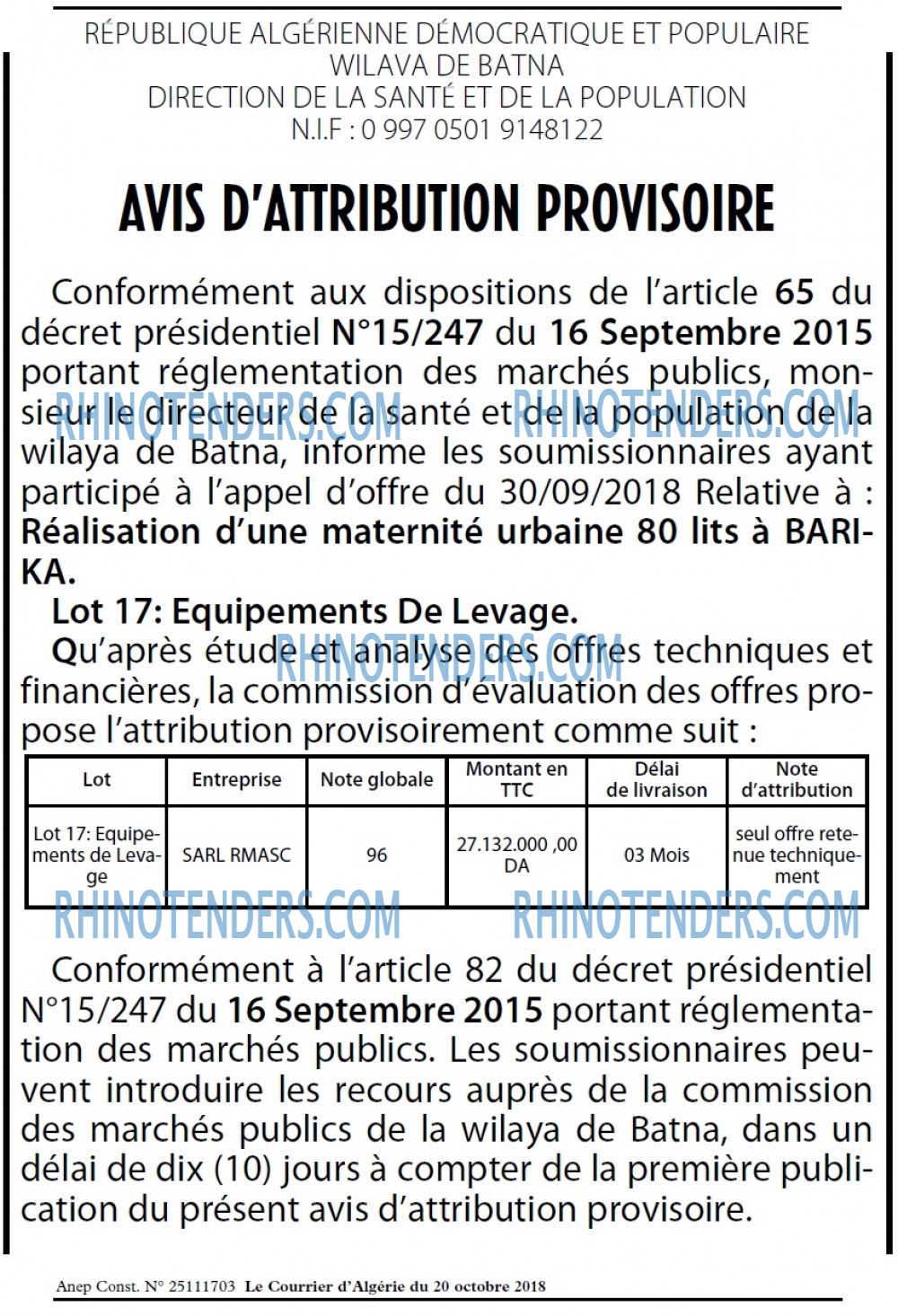 Le Courrier d'Algerie