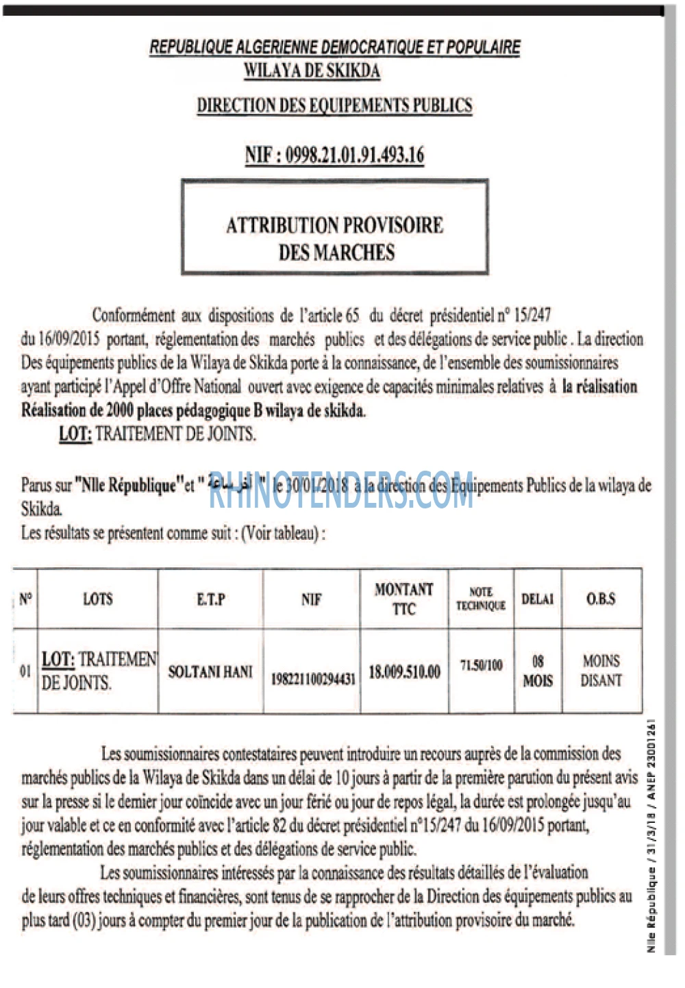 NOUVELLE REPUBLIQUE