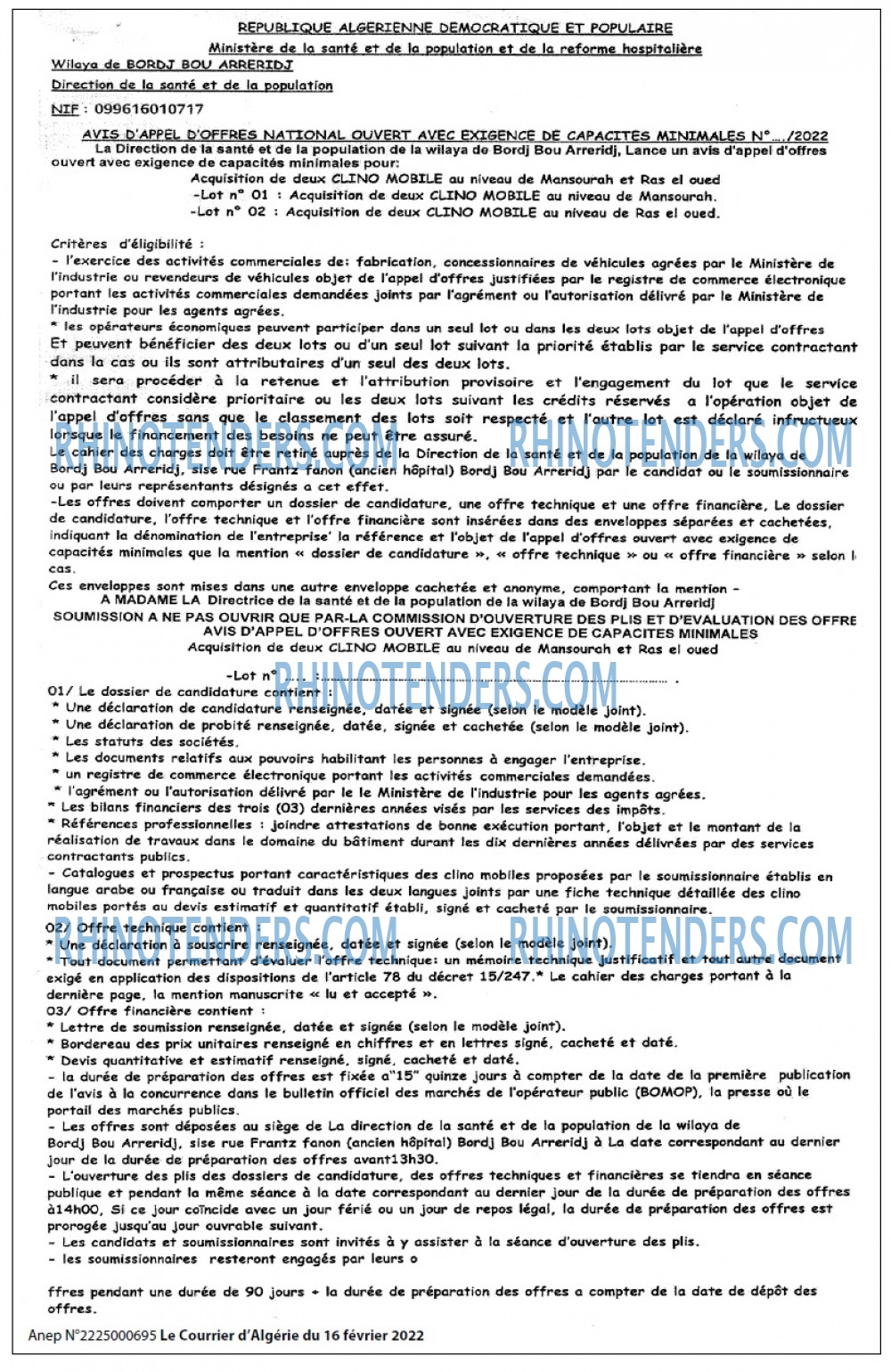 Le Courrier d'Algerie