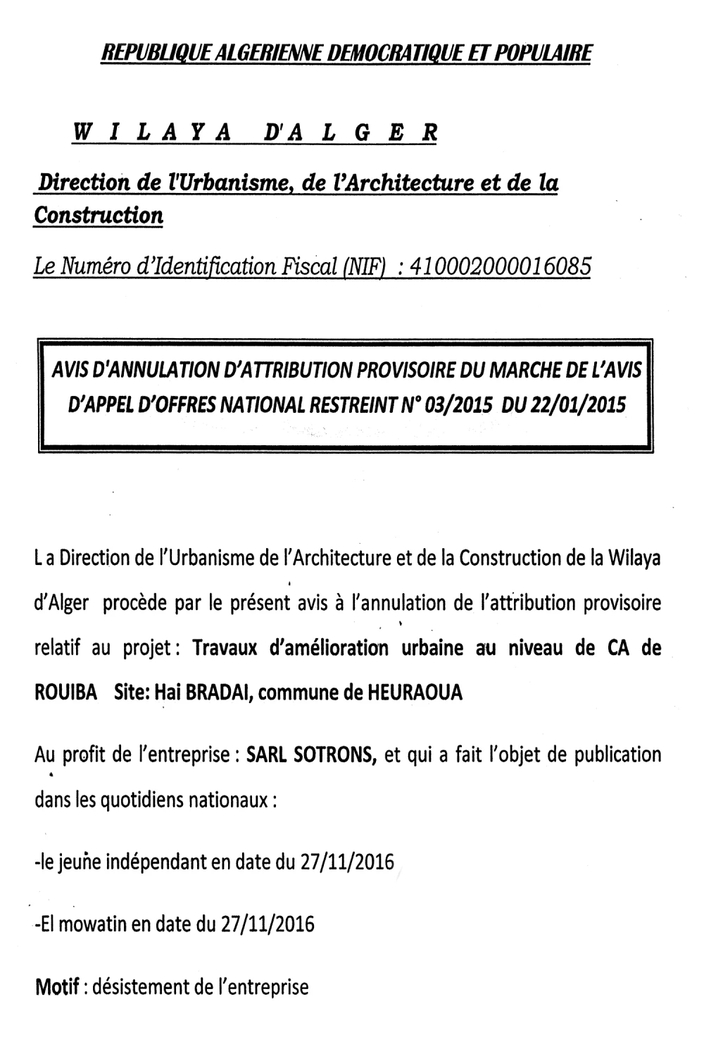Le jeune indépendant