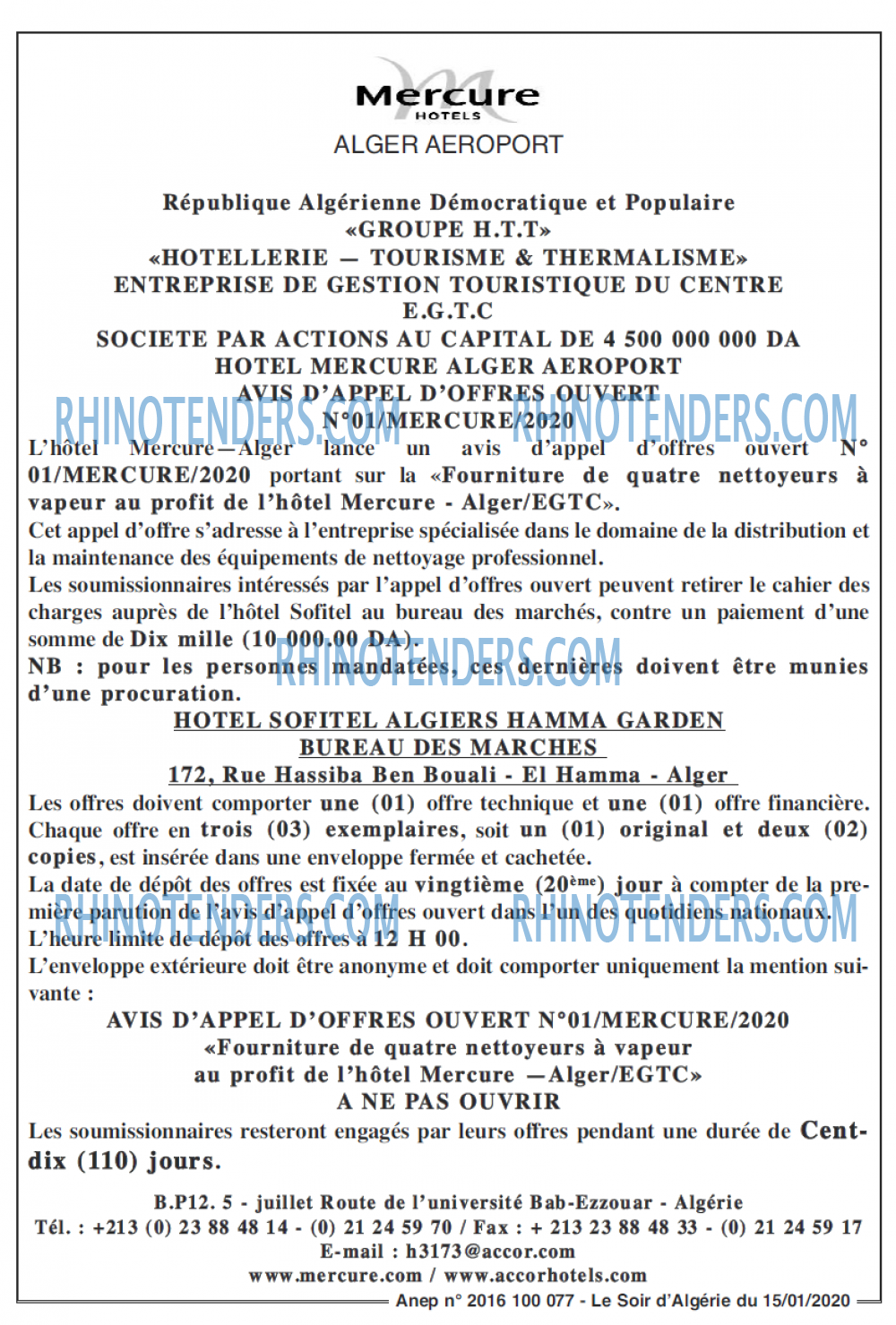 LE SOIR D'ALGERIE