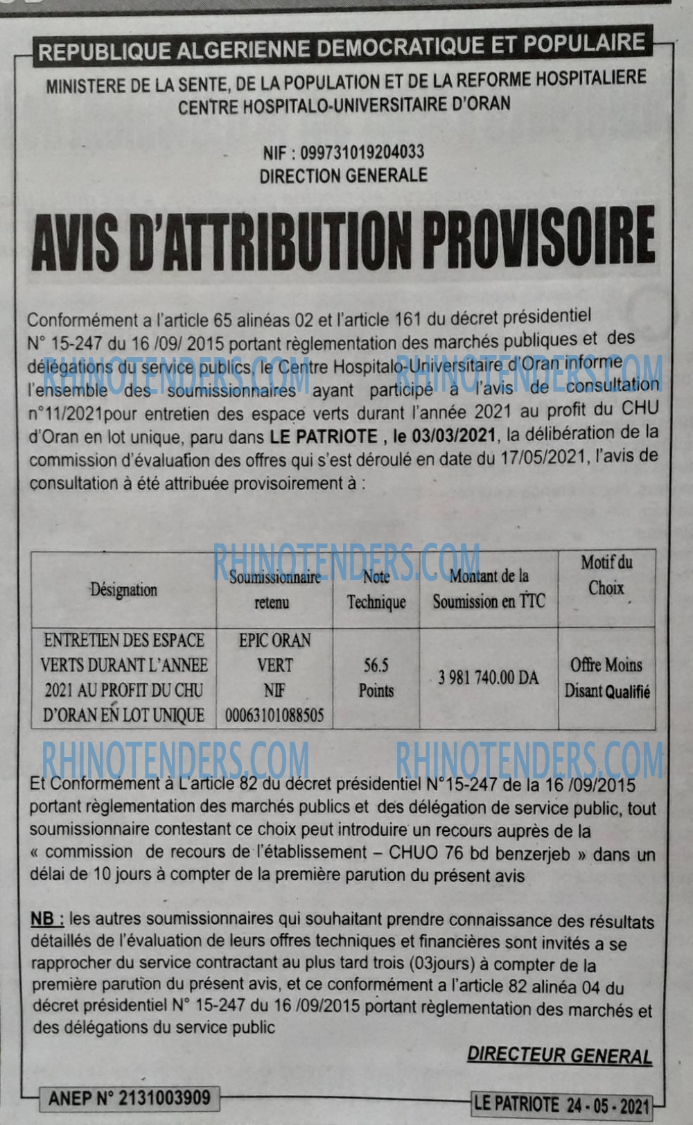 LE PATRIOTE