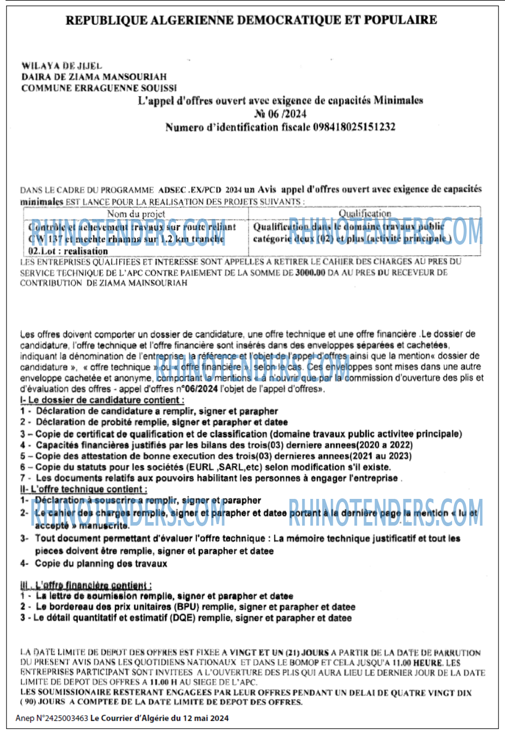 Le Courrier d'Algerie