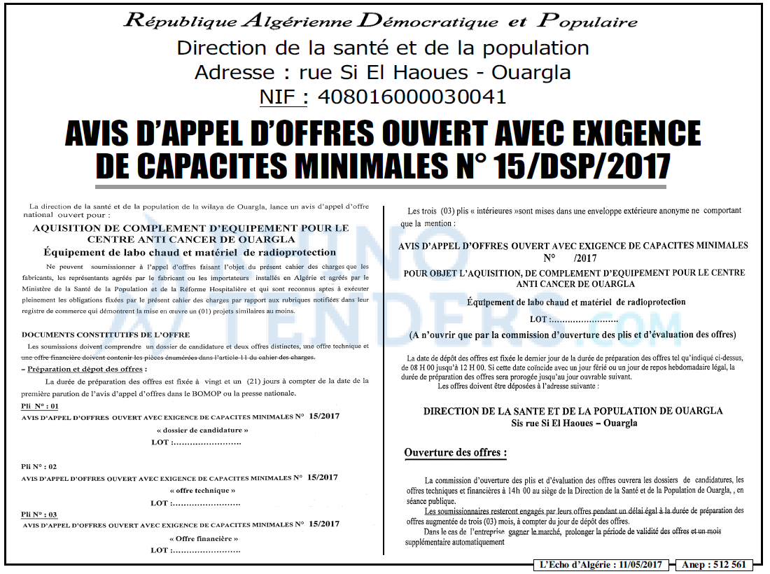 L'ECHO D'ALGERIE