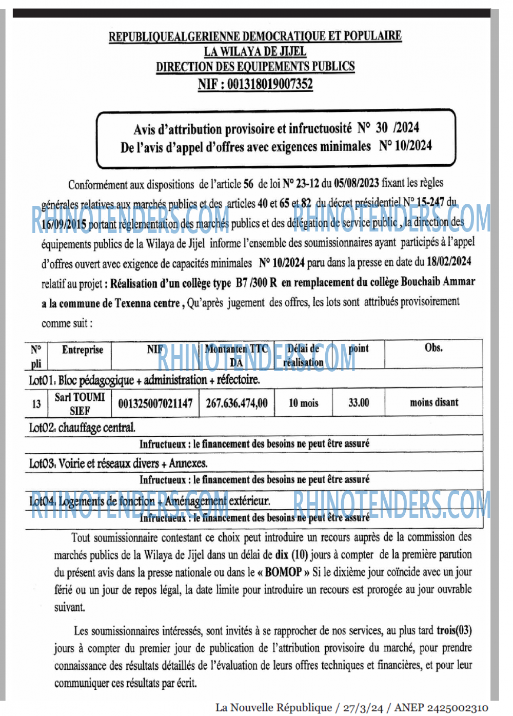 NOUVELLE REPUBLIQUE
