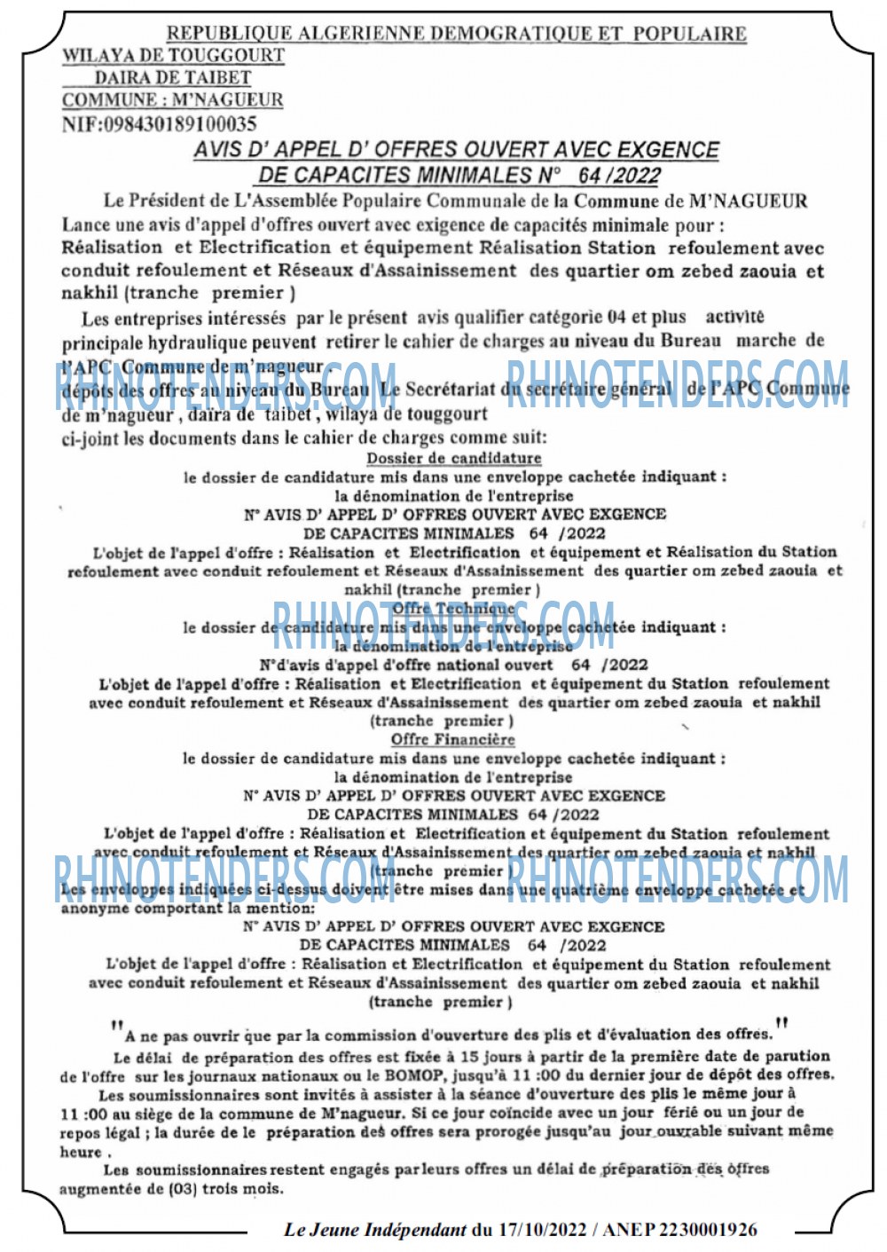 Le jeune indépendant