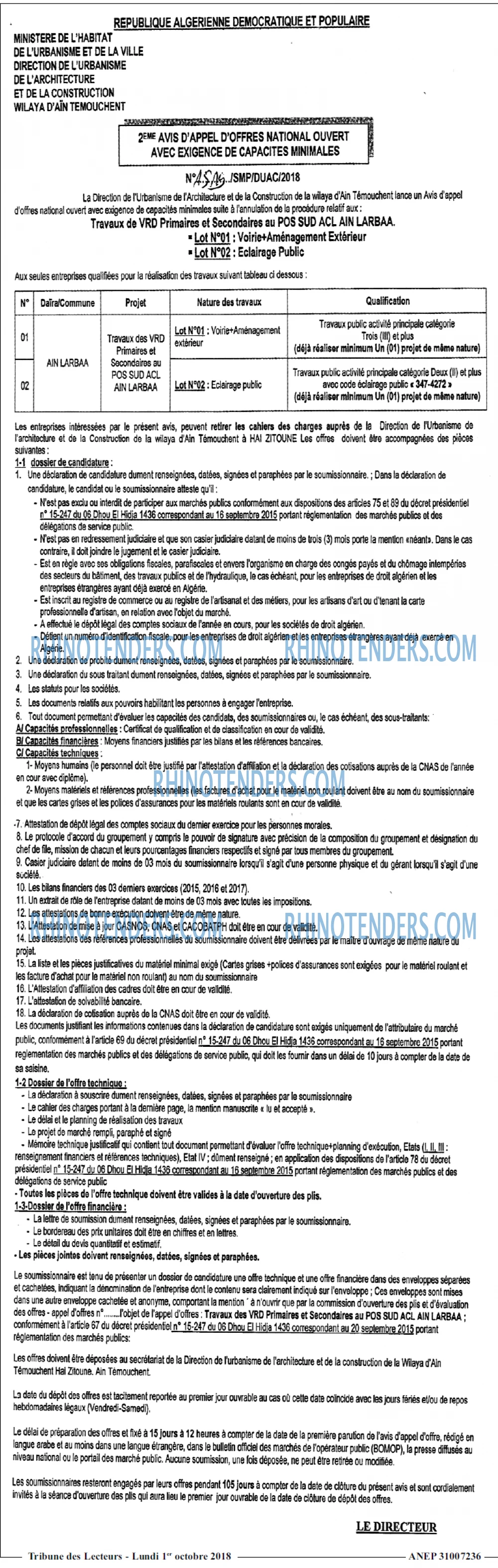 TRIBUNE DES LECTEURS