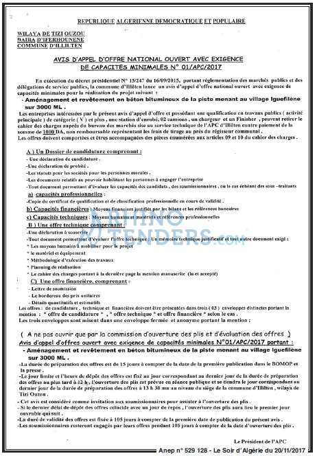 LE SOIR D'ALGERIE