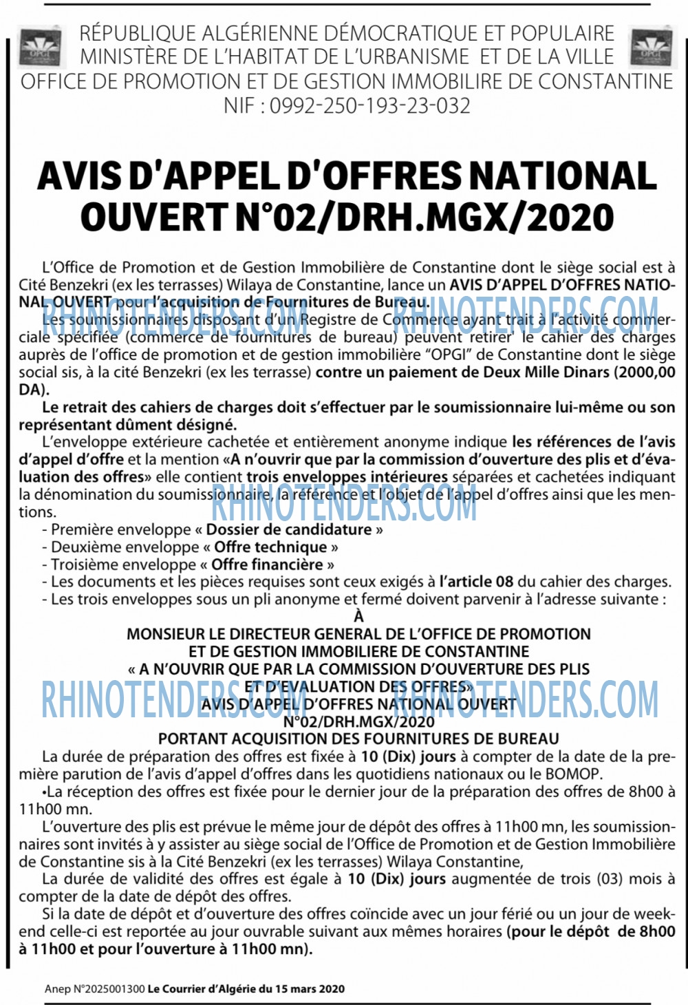 Le Courrier d'Algerie