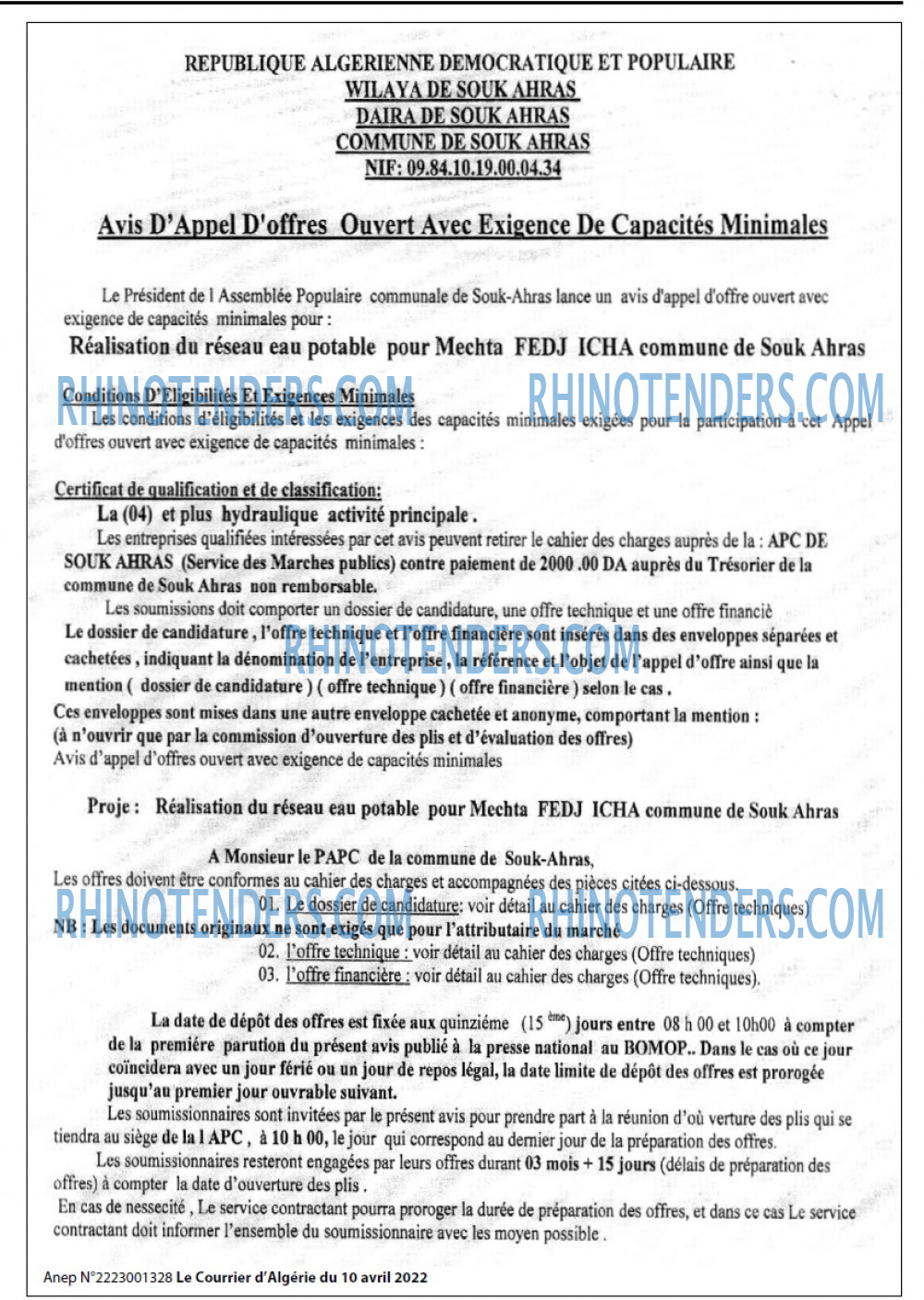 Le Courrier d'Algerie