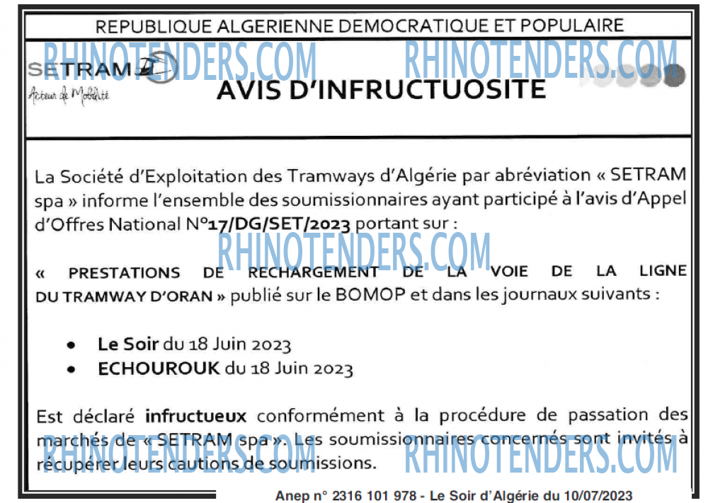 LE SOIR D'ALGERIE