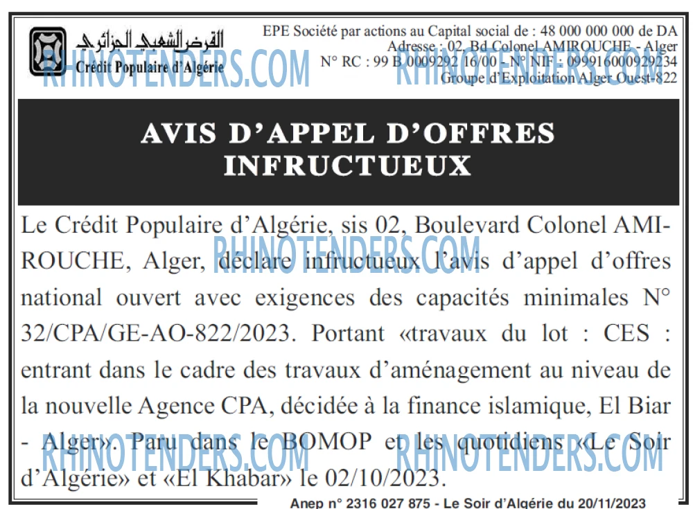 LE SOIR D'ALGERIE