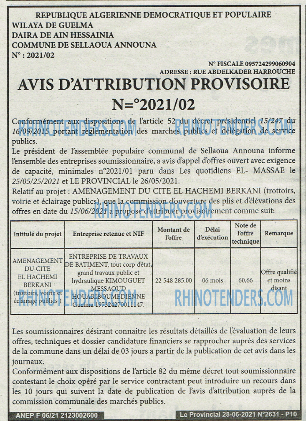 LE PROVINCIAL