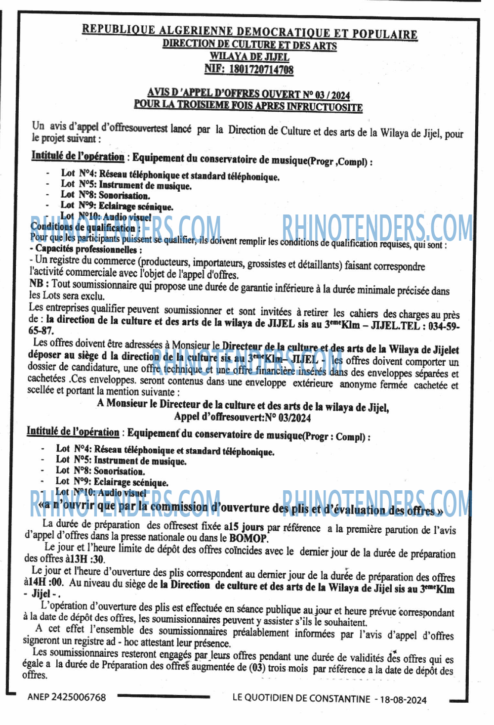 LE QUOTIDIEN DE CONSTANTINE