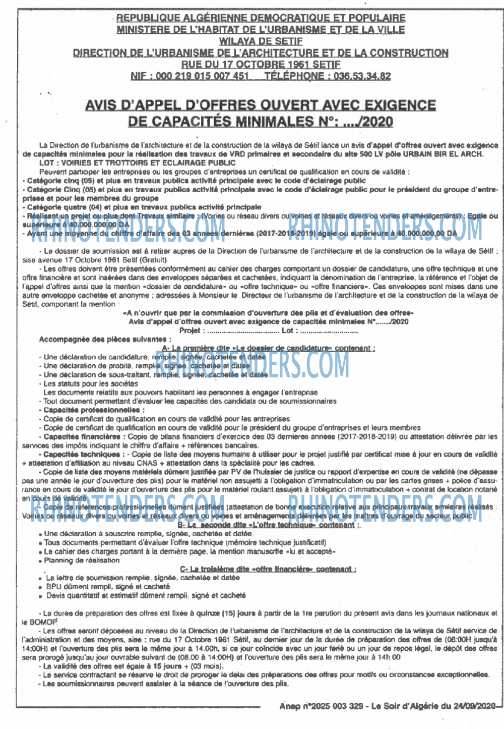 LE SOIR D'ALGERIE