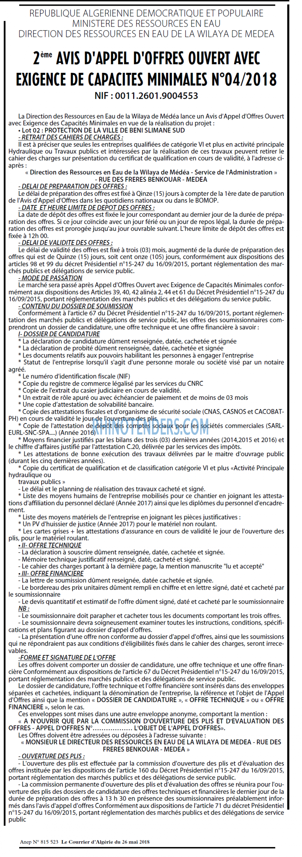 Le Courrier d'Algerie