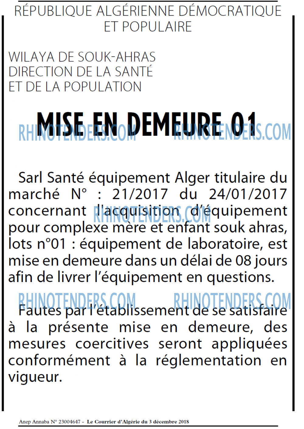 Le Courrier d'Algerie